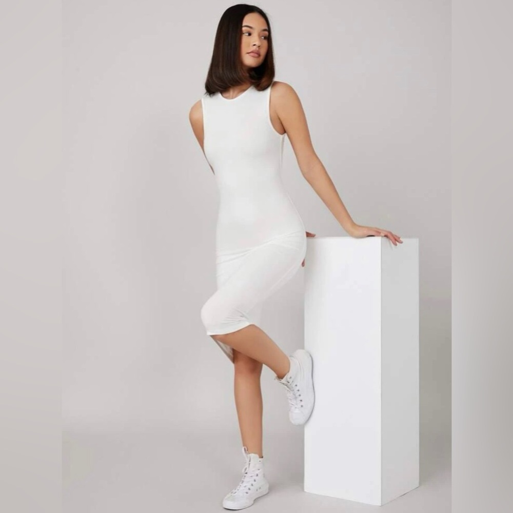 White midi bodycon dress - Picture 3 of 5